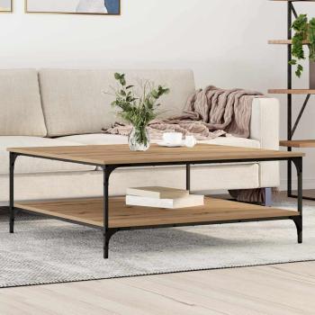 ARDEBO.de - Couchtisch Eiche handwerklich 100 x 100 x 40 cm Holzwerkstoff