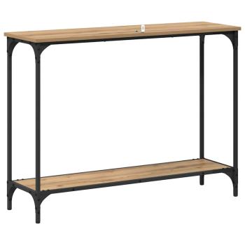 Konsolentisch mit Regal Eiche handwerklich 101 x 30.5 x 75 cm