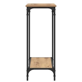 Konsolentisch mit Regal Eiche handwerklich 75 x 30.5 x 75 cm