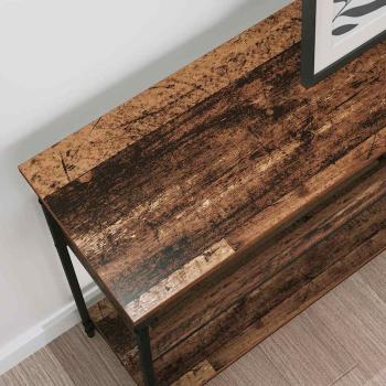 Konsolentisch mit Regal Altholz 100 x 29 x 75 cm Holzwerkstoff