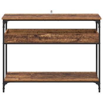 Konsolentisch mit Regal Altholz 100 x 29 x 75 cm Holzwerkstoff