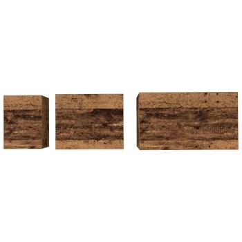 Nesting Couchtisch 3 pcs Altholz 60 x 35 x 56 cm Holzwerkstoff