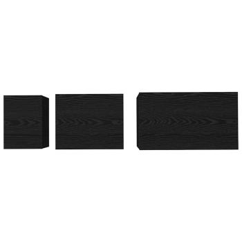 Nesting Couchtisch 3 pcs Schwarze Eiche 60 x 35 x 56 cm