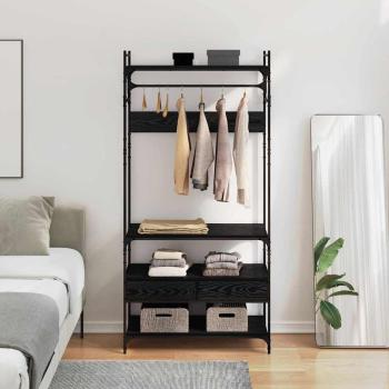 ARDEBO.de - Kleiderschrank Schwarze Eiche 89 x 39 x 184.5 cm Holzwerkstoff