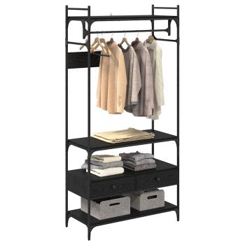 Kleiderschrank Schwarze Eiche 89 x 39 x 184.5 cm Holzwerkstoff