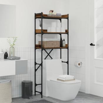 ARDEBO.de - Waschmaschinenregal Altholz 67 x 25 x 163 cm Holzwerkstoff