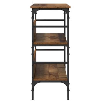 Konsolentisch mit Regal Altholz 100 x 32 x 75 cm Holzwerkstoff