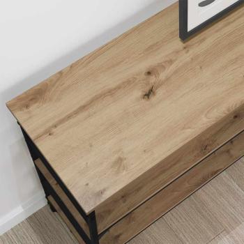 Konsolentisch Eiche handwerklich 100 x 32 x 75 cm Holzwerkstoff