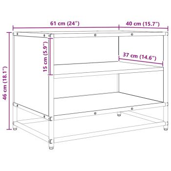 TV-Schränk Eiche handwerklich 61 x 40 x 46 cm Holzwerkstoff