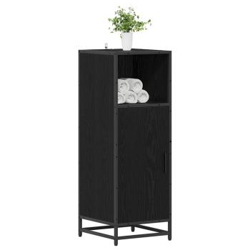 Badezimmer Schrank mit Tür Schwarze Eiche 35 x 37,5 x 100 cm