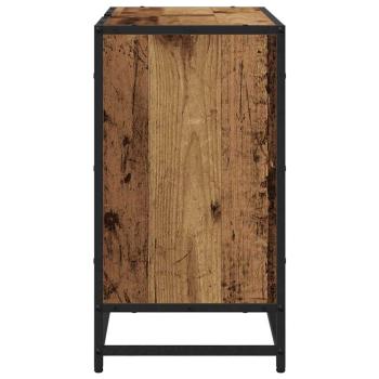 Badezimmer Waschbecken Schrank mit Tür Altholz 65 x 33 x 60 cm