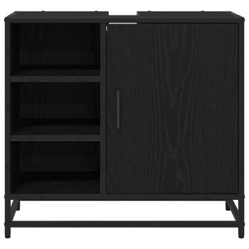 Badezimmer Waschbecken Schrank Schwarze Eiche 65 x 33 x 60 cm