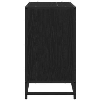 Badezimmer Waschbecken Schrank Schwarze Eiche 65 x 33 x 60 cm