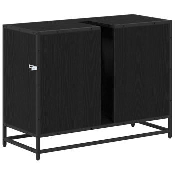 Badezimmer Waschbecken Schrank Schwarze Eiche 80 x 33 x 60 cm