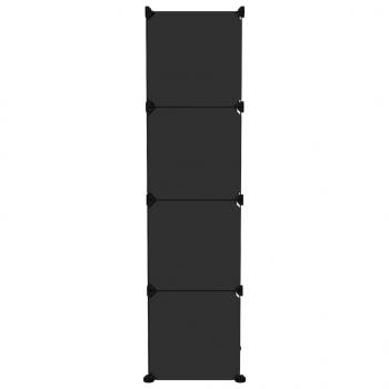 Regalsystem mit 12 Würfeln Schwarz PP