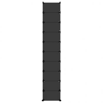 Schuhregal Schwarz 44x32x174 cm PP