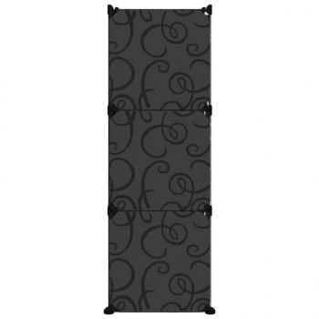 Schuhregal Schwarz 84,5x31x93,5 cm PP