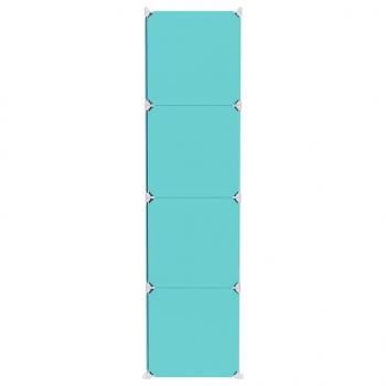 Kinderschrank Modular mit 12 Würfeln Grün PP