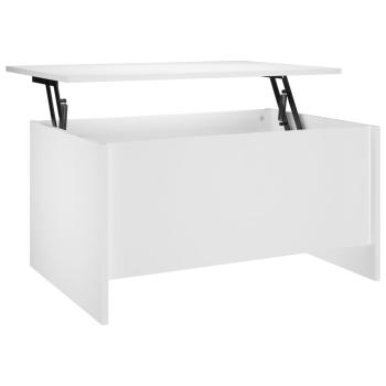 ARDEBO.de - Couchtisch Weiß 80x55,5x41,5 cm Holzwerkstoff