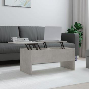 ARDEBO.de - Couchtisch Betongrau 102x50,5x46,5 cm Holzwerkstoff
