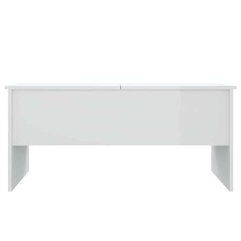 Couchtisch Hochglanz-Weiß 102x50,5x46,5 cm Holzwerkstoff