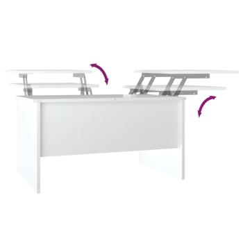 Couchtisch Hochglanz-Weiß 80x50x42,5 cm Holzwerkstoff