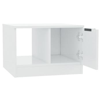 ARDEBO.de - Couchtisch Hochglanz-Weiß 50x50x36 cm Holzwerkstoff