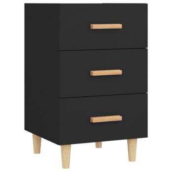 ARDEBO.de - Nachttisch Schwarz 40x40x66 cm Holzwerkstoff