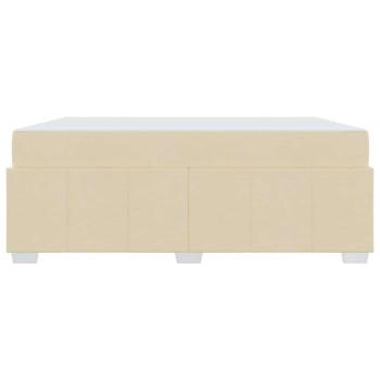 Bettgestell mit Matratze Creme 180 x 200 cm Stoff