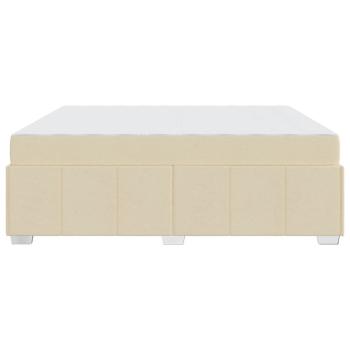 Bettgestell mit Matratze Creme 180 x 200 cm Stoff
