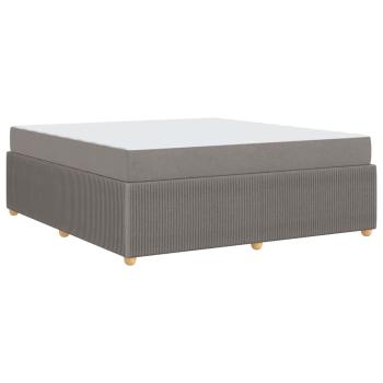 Bettgestell mit Matratze mit Matratze Taupe 180 x 200 cm Stoff