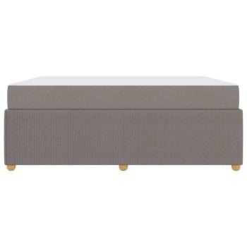 Bettgestell mit Matratze mit Matratze Taupe 180 x 200 cm Stoff