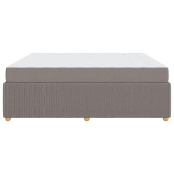 Bettgestell mit Matratze mit Matratze Taupe 180 x 200 cm Stoff