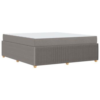 Bettgestell mit Matratze mit Matratze Taupe 180 x 200 cm Stoff
