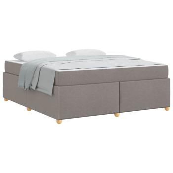 Bettgestell mit Matratze Taupe 180 x 200 cm Stoff