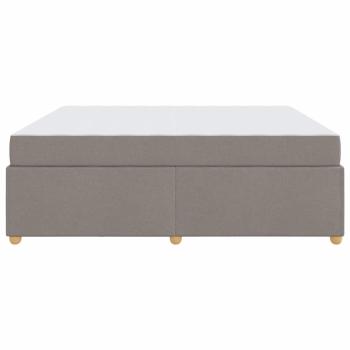 Bettgestell mit Matratze Taupe 180 x 200 cm Stoff