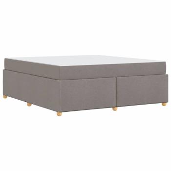 Bettgestell mit Matratze Taupe 180 x 200 cm Stoff