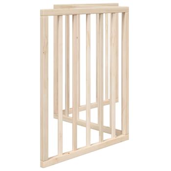 3-tlg. Hundetor Faltbar 150 cm Pappelholz