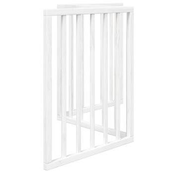 3-tlg. Hundetor Faltbar Weiß 150 cm Pappelholz
