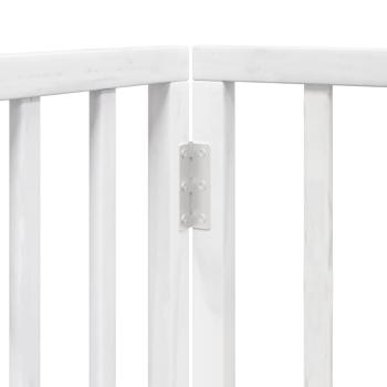 3-tlg. Hundetor Faltbar Weiß 150 cm Pappelholz