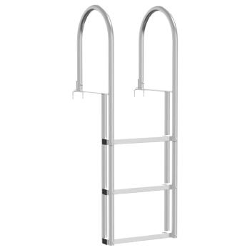 Dockleiter Silber 45 x 11.5 x 134 cm Aluminium