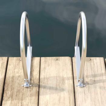 Dockleiter Silber 45 x 11.5 x 162 cm Aluminium