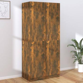 ARDEBO.de - Kleiderschrank Räuchereiche 90x52x200 cm Holzwerkstoff