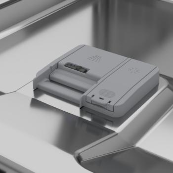 Beko BDSS28040XQ Teilintegrierter Geschirrspüler, 45 cm breit, 10 Maßgedecke, 8 Programme, WaterSafe+, SelFit, Edelstahl Fingerprint Free