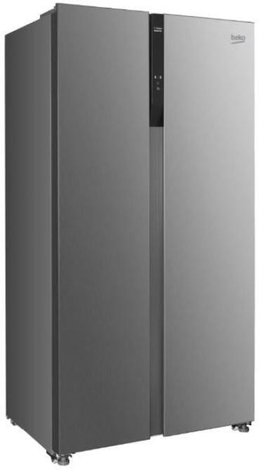 Beko GNO5323XPN Stand Side-by-Side Kombination, 91 cm breit, 532 L, NoFrost, Eco-Funktion, Urlaubsmodus, LED Illumination, Edelstahl