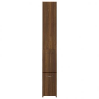 Badschrank Braun Eichen-Optik 25x26,5x170 cm Holzwerkstoff