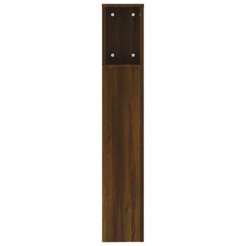 Kopfteil mit Ablagen Braun Eichen-Optik 200x18,5x104,5 cm