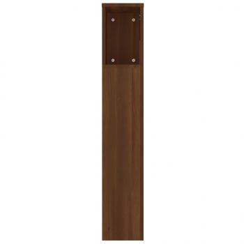 Kopfteil mit Ablagen Braun Eichen-Optik 220x18,5x104,5 cm
