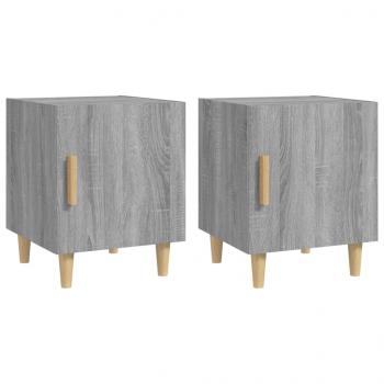 Nachttische 2 Stk. Grau Sonoma Holzwerkstoff