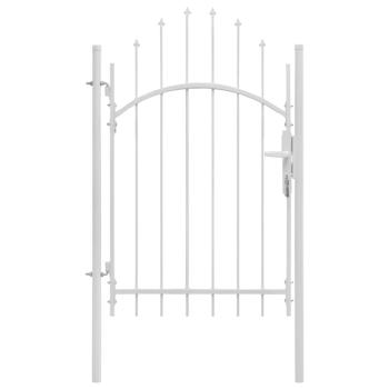 ARDEBO.de - Gartentor Stahl 1x2,25 m Weiß